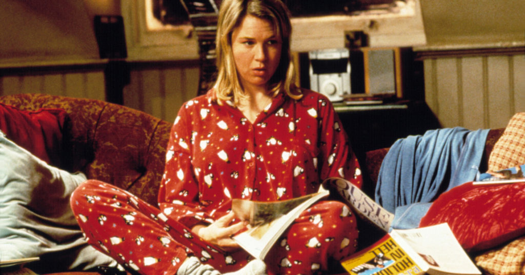 Bridget seule en pyjama